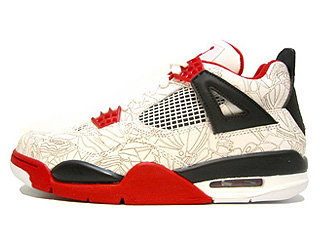 AIR JORDAN 4 RETRO lazer white/varsity red-black