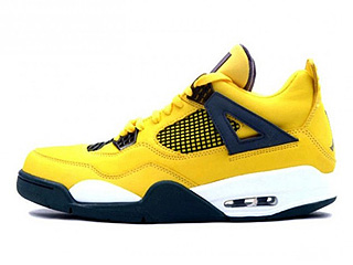 AIR JORDAN 4 RETRO LS lightning tour yellow/dark blue-grey-white