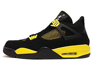 AIR JORDAN 4 RETRO thunder '12 black/white-tour yellow