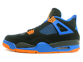 AIR JORDAN 4 RETRO cavs black/safety orange-game royal