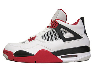 AIR JORDAN 4 RETRO white/varsity red-black