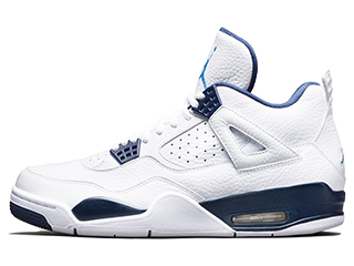 AIR JORDAN 4 RETRO LEGEND BLUE white/legend blue-midnight navy