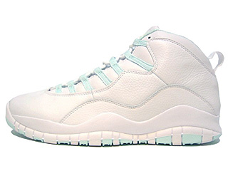 WMNS AIR JORDAN 10 RETRO white/ice green-varsity red