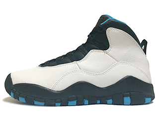 AIR JORDAN RETRO 10 POWDER BLUE white/dk powder blue-black