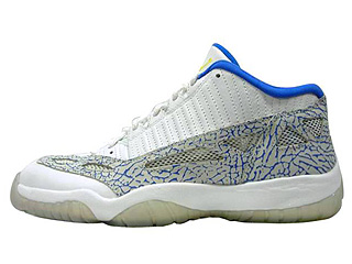 AIR JORDAN 11 RETRO LOW white/zest-argon blue-light bn