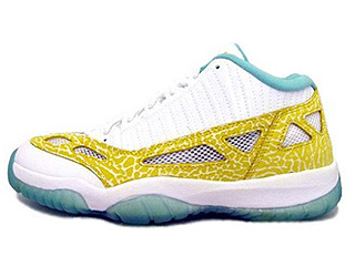 AIR JORDAN 11 RETRO LS white/varsity maize-azure